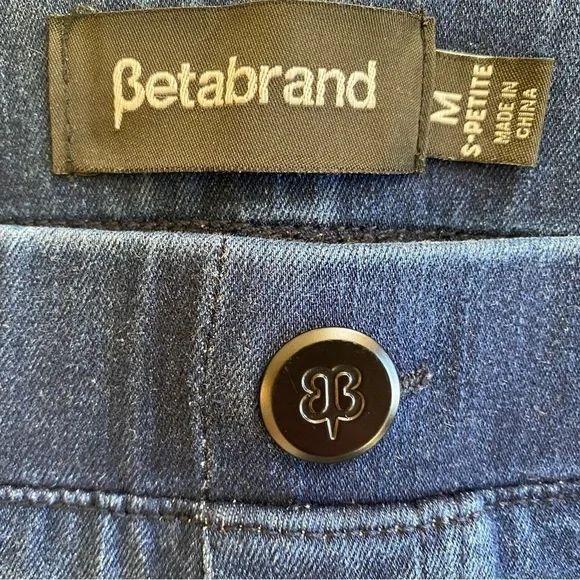 BETABRAND Pull on Straight Leg Jeans Size M - Picture 7 of 7